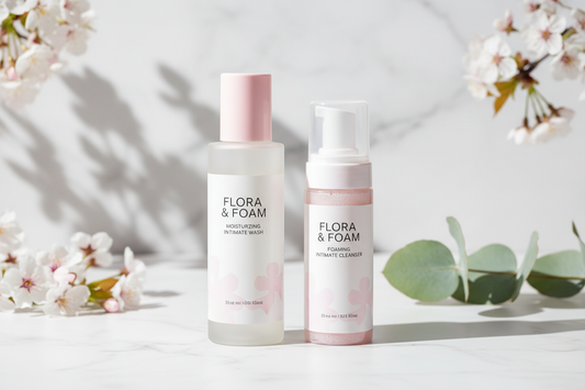 gel lavant hydratant et mousse intime pour femme 